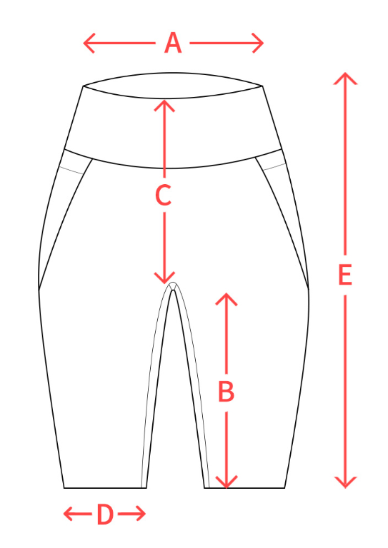 Cuissard taping cuisse et ischio-jambiers SY20 size chart