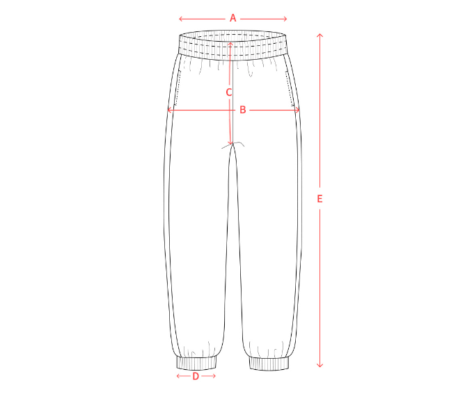 Jogging confort All Day size chart