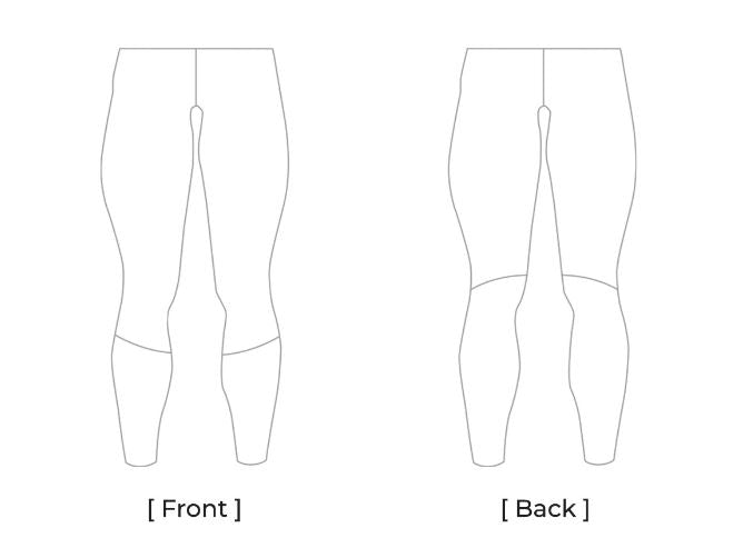 Legging WaveWear L1 bande de kinésiologie size chart