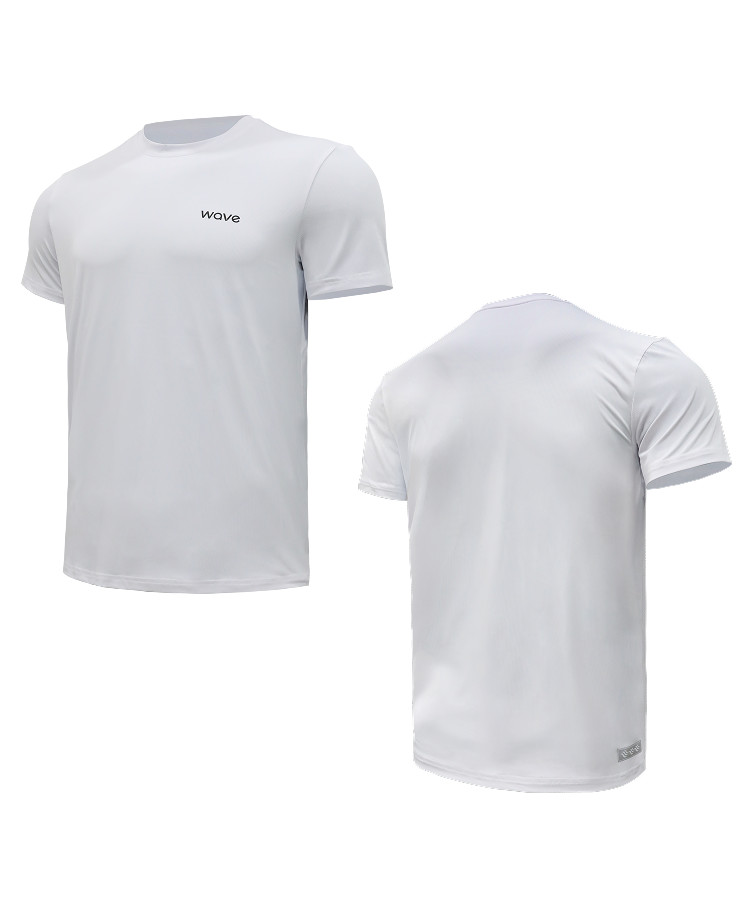 White FROST Cooling T-Shirt flat lay, front and back