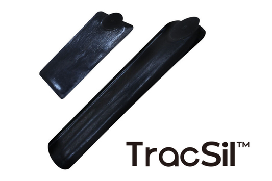 Black TracSil wearable recovery devices shown as best wearable recovery devices for muscle support and healing