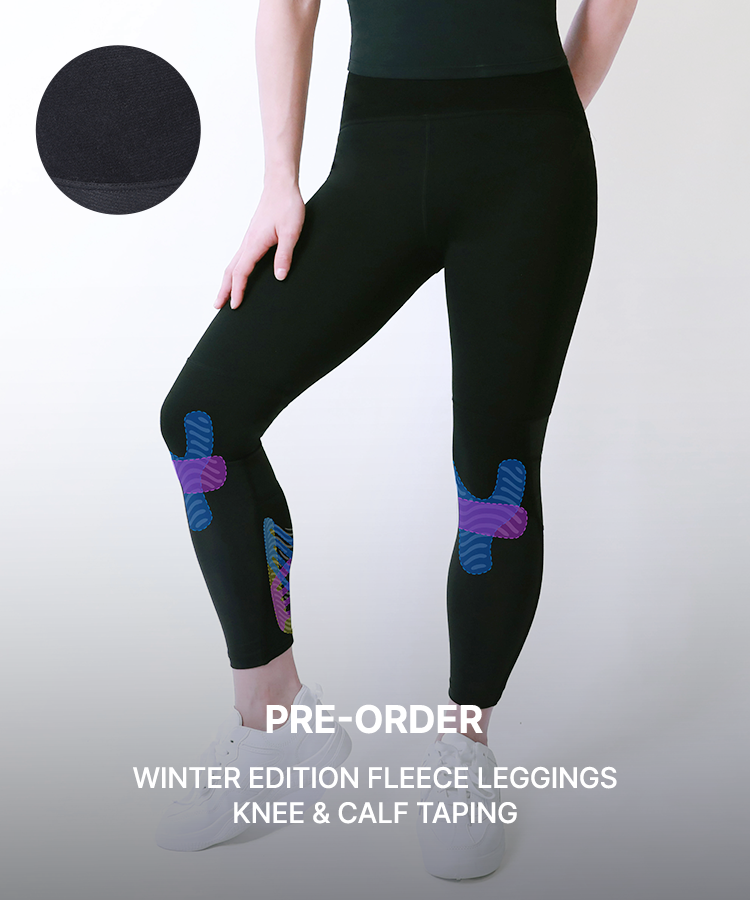 Winter Edition - Fleece Knee & Calf Recovery Tape Compression Leggings GY20