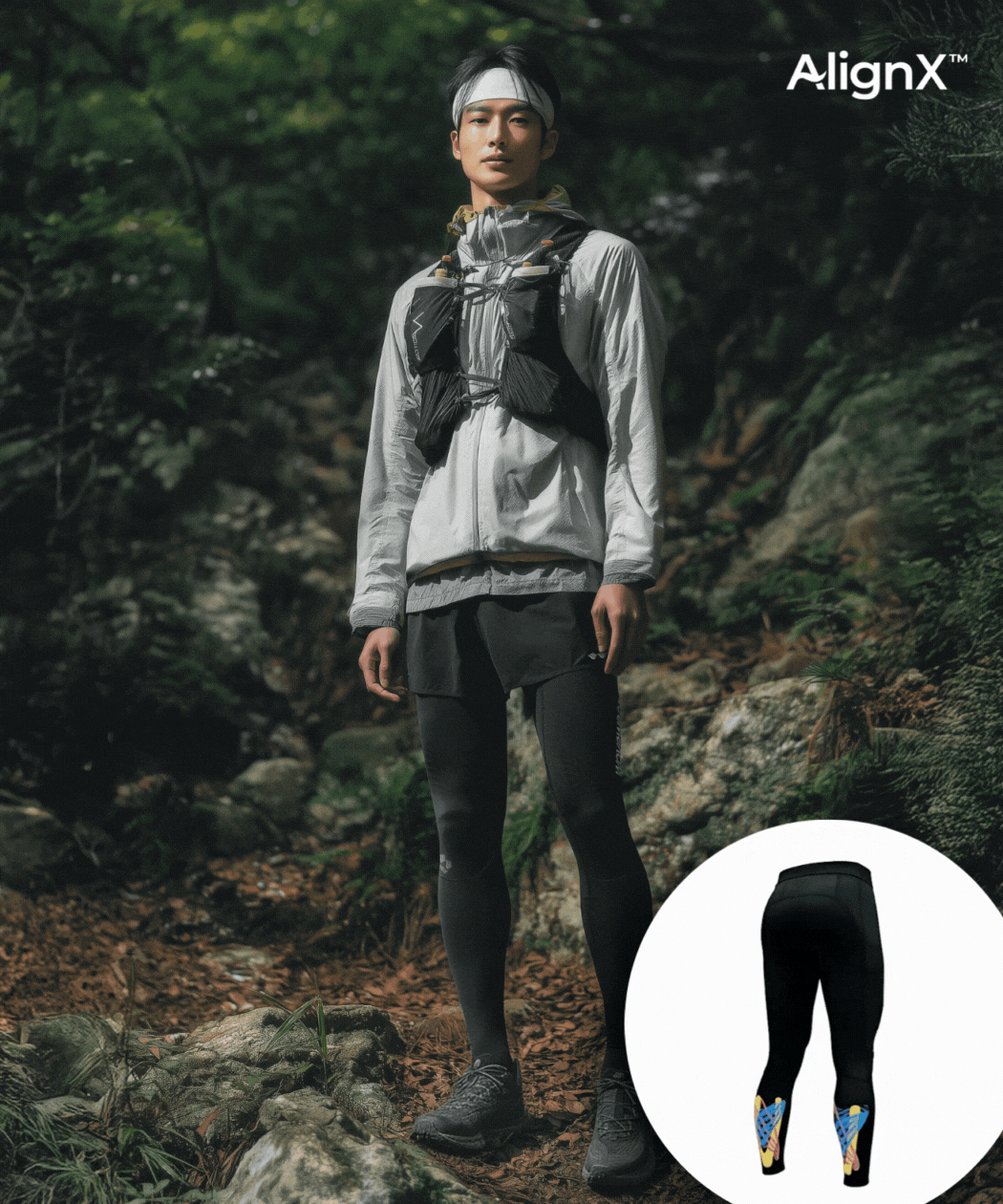 Zipper Pocket Kinesiology Compression Leggings L30