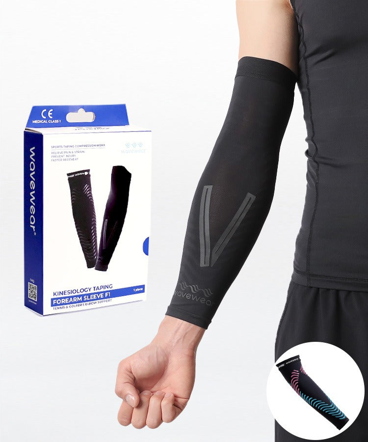 Tennis & Golfer's Elbow Kinesiology Compression Sleeve F1