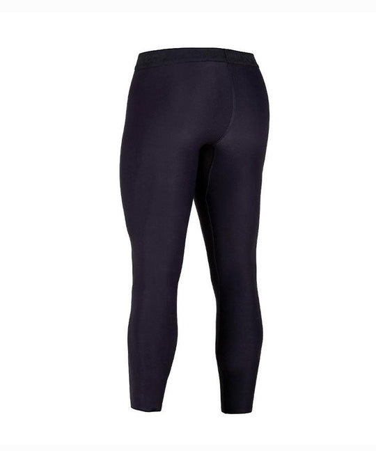 L1 Kinesiology Tape Leggings flat lay back view in dark purple showing high waistband and seamless back panel