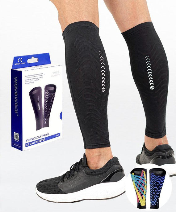 Calf Recovery Kinesiology Compression Sleeves C2