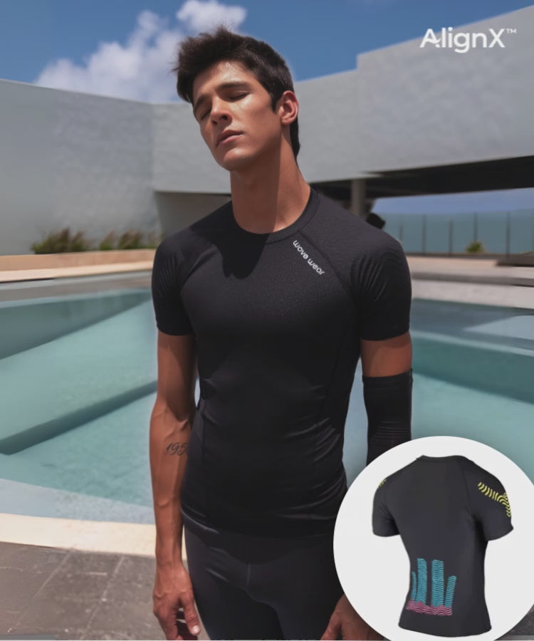 引き締まった背中と肩のためのキネシオロジーコンプレッショントップ T20