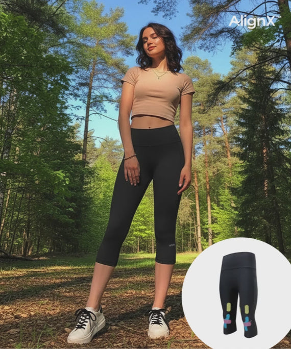 3/4 Capri Compression Leggings CY20 - Knee & Hamstring Kinesiology Support - Women