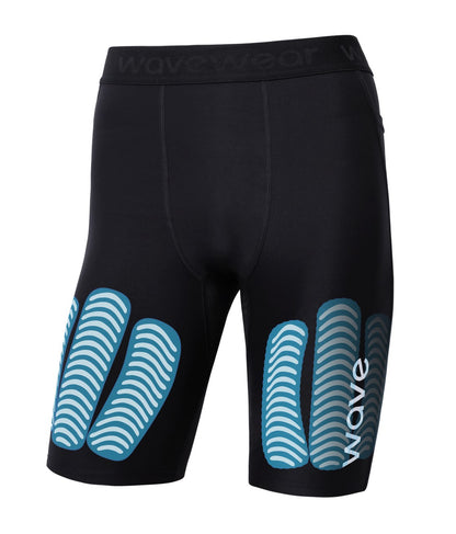 Front of the inner compression layer; the wave pattern marks where the AlignX silicone sits over the thighs (actual silicone is black)