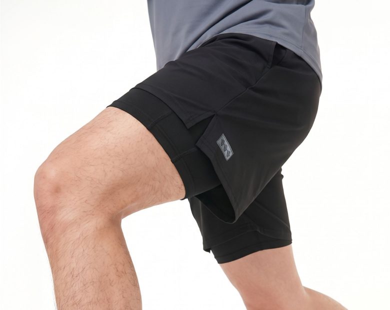 Long stride with the angled side slit opening