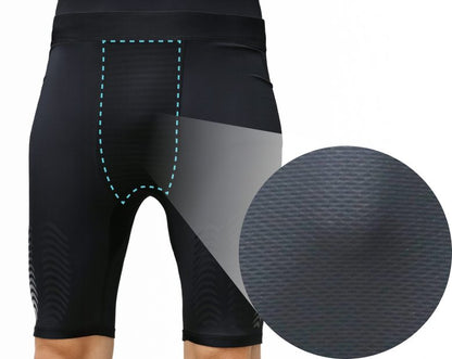 Mesh panel on the front of the inner layer, with a close-up of the mesh fabric