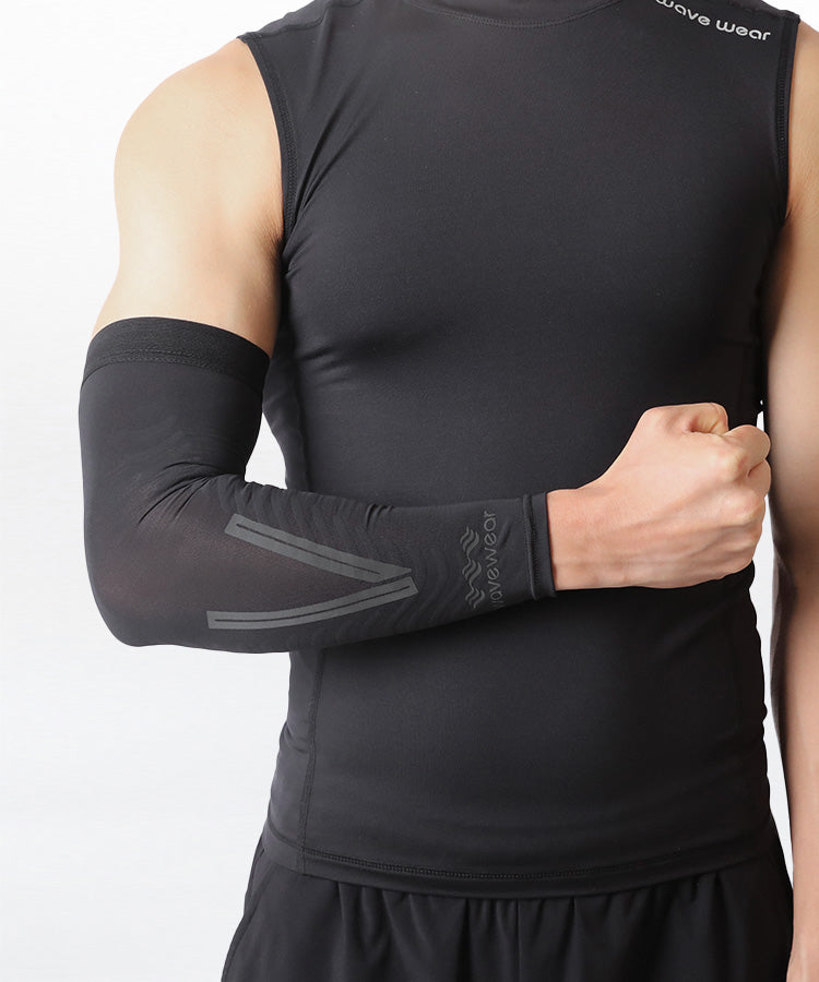 WaveWear elbow compression sleeve for tennis and golfers elbow, designed for comfort and support during sports