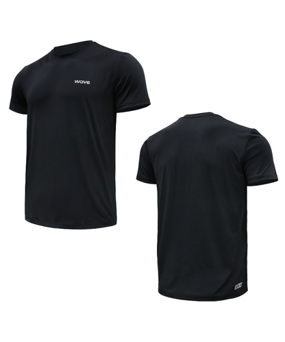 Black FROST Cooling T-Shirt flat lay, front and back