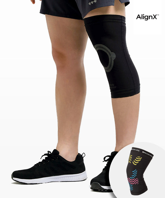 WaveWear knee compression sleeve for stability providing support during workouts and athletic activities