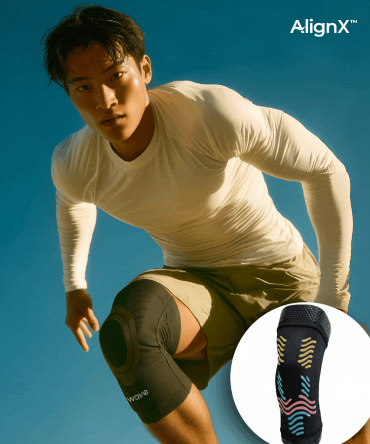 WaveWear knee compression sleeve for stability designed for athletes with supportive fit and vibrant design