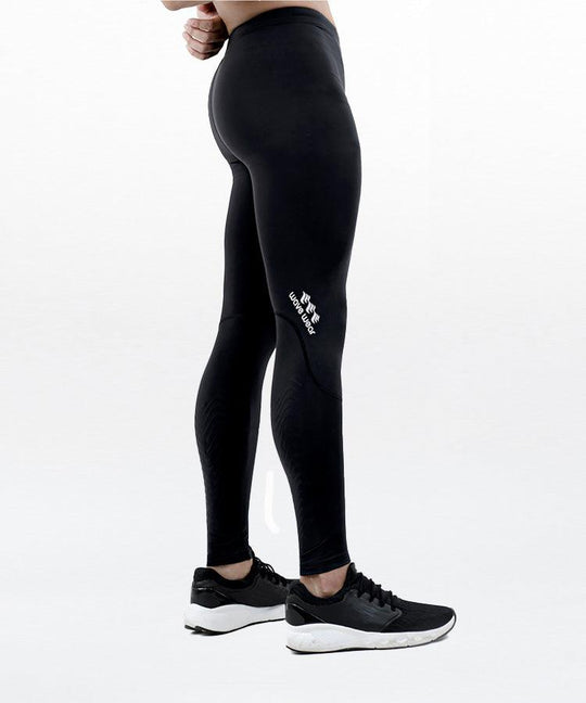 L10 Calf Compression Leggings side profile view showing WaveWear logo and compression fit on calf area