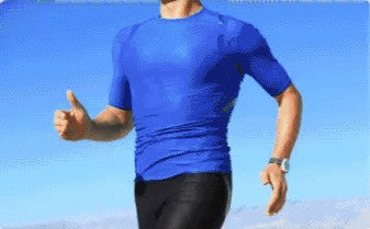 A runner in a compression shirt (illustration)